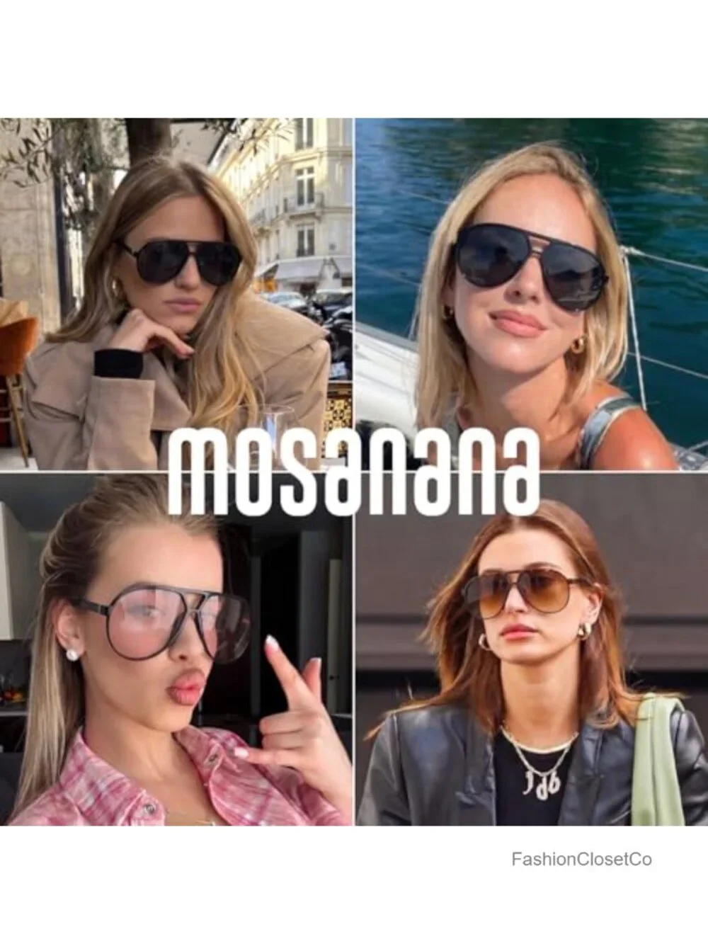 Oversized Aviator Sunglasses for Women Retro 70s Vintage UV400